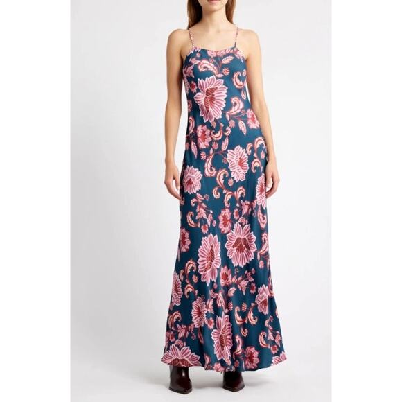 Farm Rio NWT Women's Size XS Flower Delicacy Paisley Slip Dress Y2K Retro $210 - Picture 1 of 13